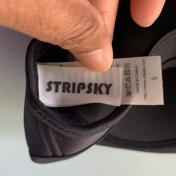 Stripsky | Neoprene Bikini Bra Top Black Small - Picture 4 of 8